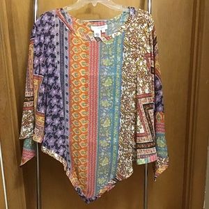 Coldwater Creek sheer poncho top